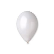 100 Baloane albe metalice perlate Gemar - 25 cm