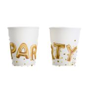 8 Pahare albe Party - 200 ml