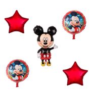 Buchet baloane Mickey cu roșu