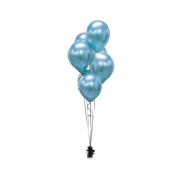 7 baloane bleu metalic - 30 cm