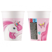 8 pahare party unicorn - 200 ml