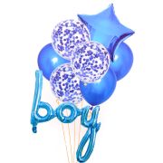 Baloane Boy latex si folie bleu