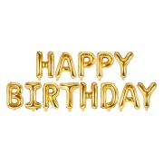 Baloane Happy Birthday aurii - 340x35cm