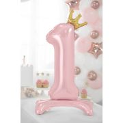 Balon decorativ cifra 1 roz