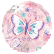 Balon folie fluture roz