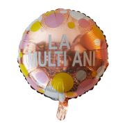 Balon roz deschis La mulți ani! 43 cm
