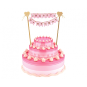 Decoratiune roz pentru tort