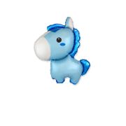 Mini balon baby ponei bleu 35 cm