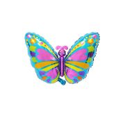 Mini balon fluture colorat - 40x27 cm
