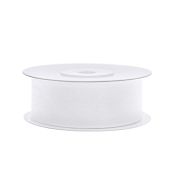 Panglică albă organza - 25mm/25m