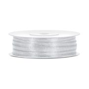 Panglică satinată argintie - 3mm/50m