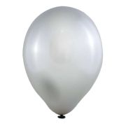 100 baloane argintii metalice - 23 cm
