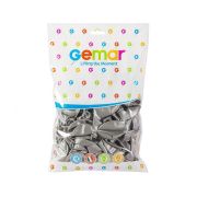 100 baloane argintii metalice Gemar - 30 cm