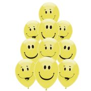 25 baloane Smiley - 30 cm