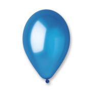 100 baloane bleu metalic Gemar - 25 cm