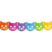 Ghirlandă de hârtie colorată cu pisici 3.6 m