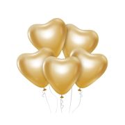 6 baloane inima aurii - 30 cm