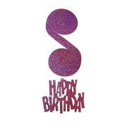 6 spirale decorative roz Happy Birthday