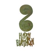6 spirale decorative verde deschis Happy Birthday