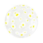 Balon bobo transparent cu flori - 50 cm