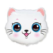 Balon pisicuță albă 52 x 56 cm