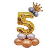 Balon decorativ auriu cifra 5