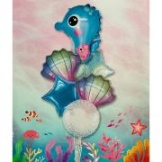 Buchet baloane Căluț de mare