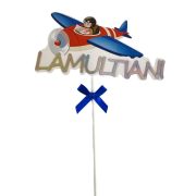 Decorațiune tort La mulți ani cu avion