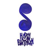 6 spirale decorative indigo Happy Birthday