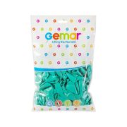 100 baloane turquoise Gemar  - 26 cm