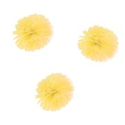 3 pompoane galbene 25 cm