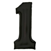Balon folie cifra 1 negru