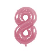 Balon folie cifra 8 roz - 86 cm
