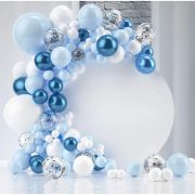 Ghirlandă de baloane bleu cu albastru