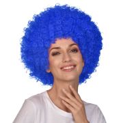 Perucă afro albastră