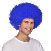 Perucă afro albastră