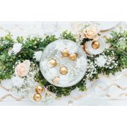 10 lumânări plutitoare auriu metalic