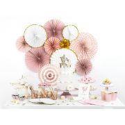 6 Farfurii Albe cu Auriu 18.5 cm