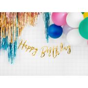 Banner auriu Happy Birthday