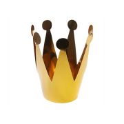 Coroane party aurii din carton lucios - set de 3 coronite diametru la baza 7 cm