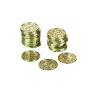 Monede aurii din comoara piratilor pentru pinata - set de 72 monede