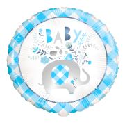 Balon bleu Baby cu elefant - 45 cm