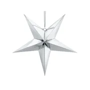 Decoratiune stea argintie 70 cm