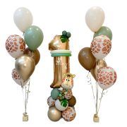 Set Baloane Girafa și Cifra 1 - Decor pentru Prima Aniversare