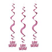 6 panglici Happy Birthday roz