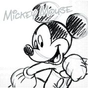 Servetele Mickey si Minnie alb si negru