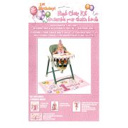 Set pentru decorat scaunelul fetitei la Prima aniversare
