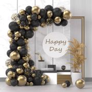 Set arcadă baloane DIY negre aurii