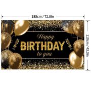Banner Tip Fundal pentru Poze 185 x 110 cm Happy Birthday