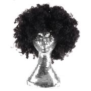 Perucă neagră afro